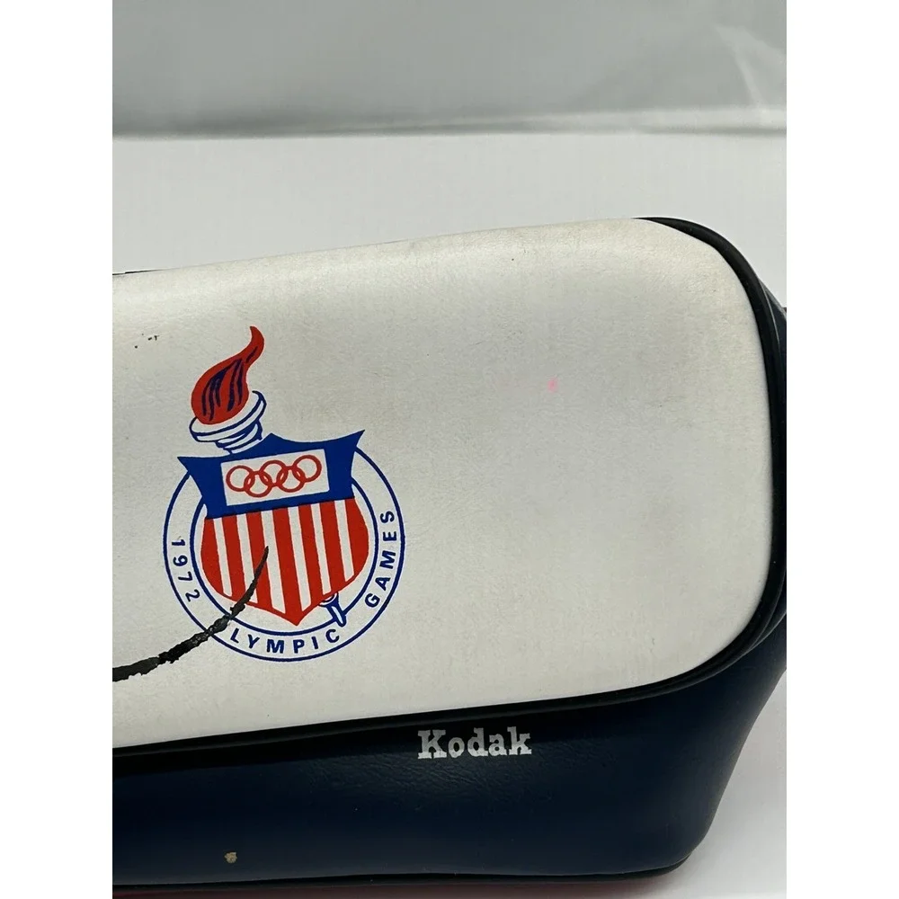 Vintage Kodak 1972 Olympic Games Camera Carrying Bag Case USA With Strap 35mm
